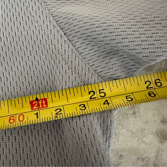 🆕 DELF Button-Down Mesh New York Gray Baseball Short Sleeve Jersey L - Picture 12 of 13